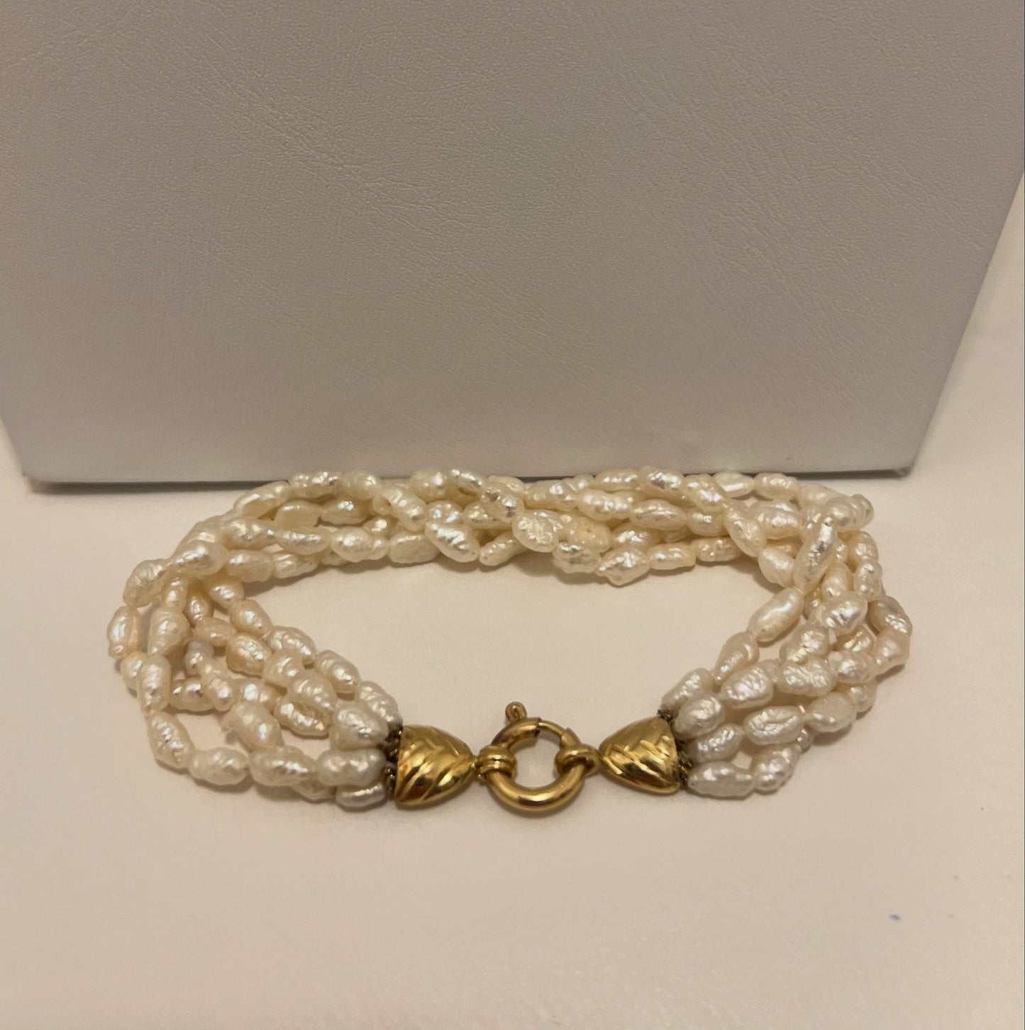 Bracciale perle di fiume multi fili