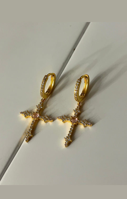 Orecchini oro e zirconi