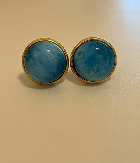 Orecchini oro e pietra