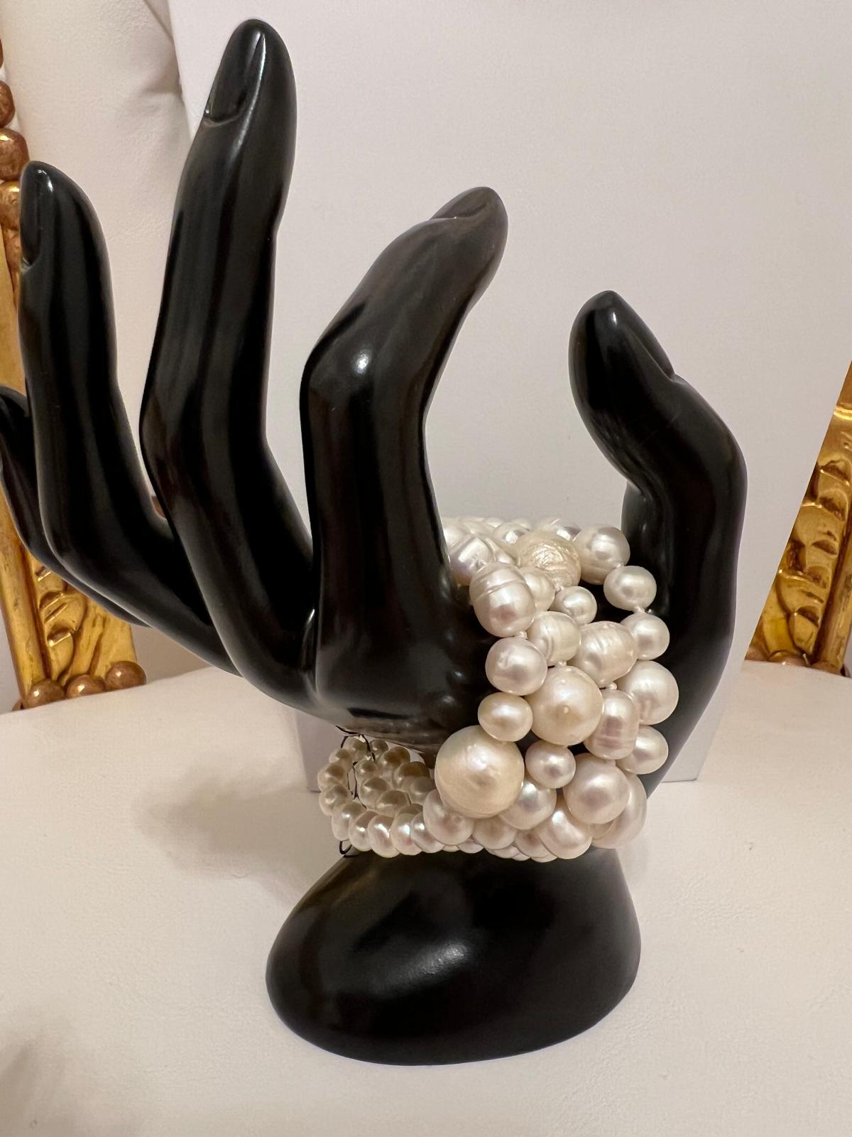 Bracciale coordinato a collana in perle