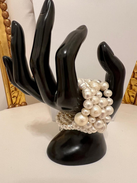 Bracciale coordinato a collana in perle