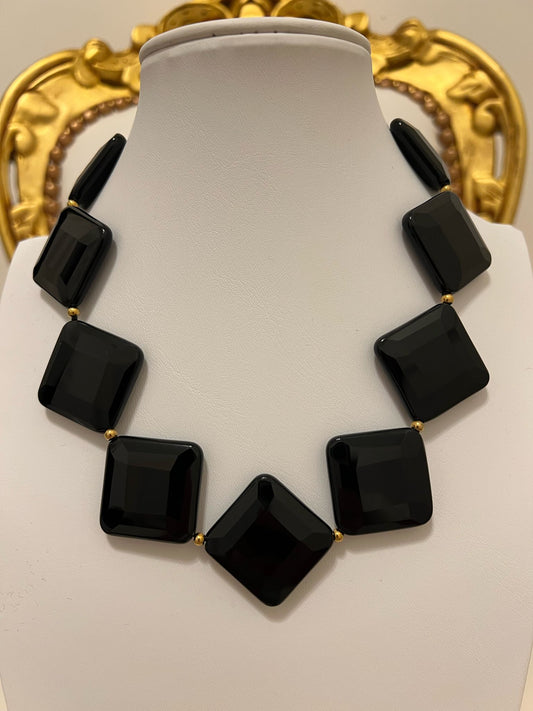 Collana nera in onice