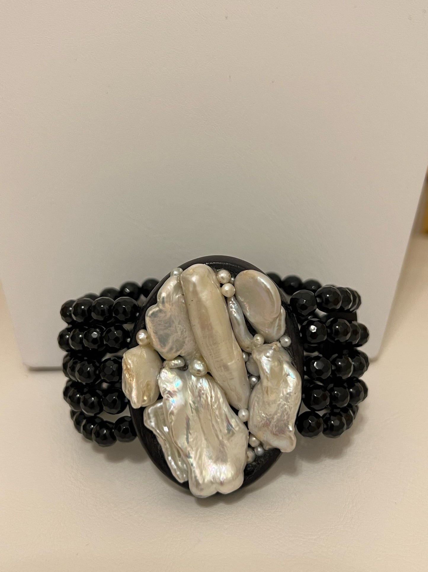 Bracciale onice nero ebano