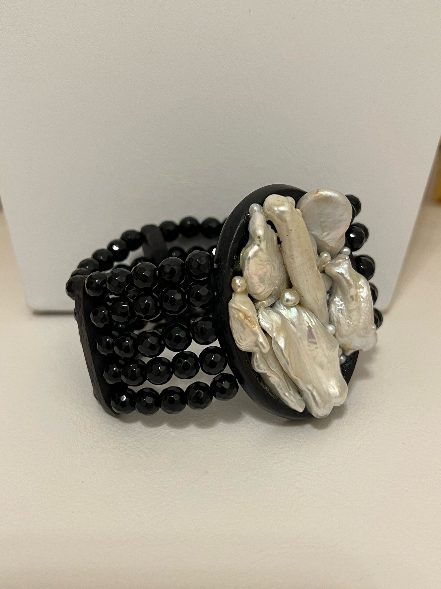 Bracciale onice nero ebano