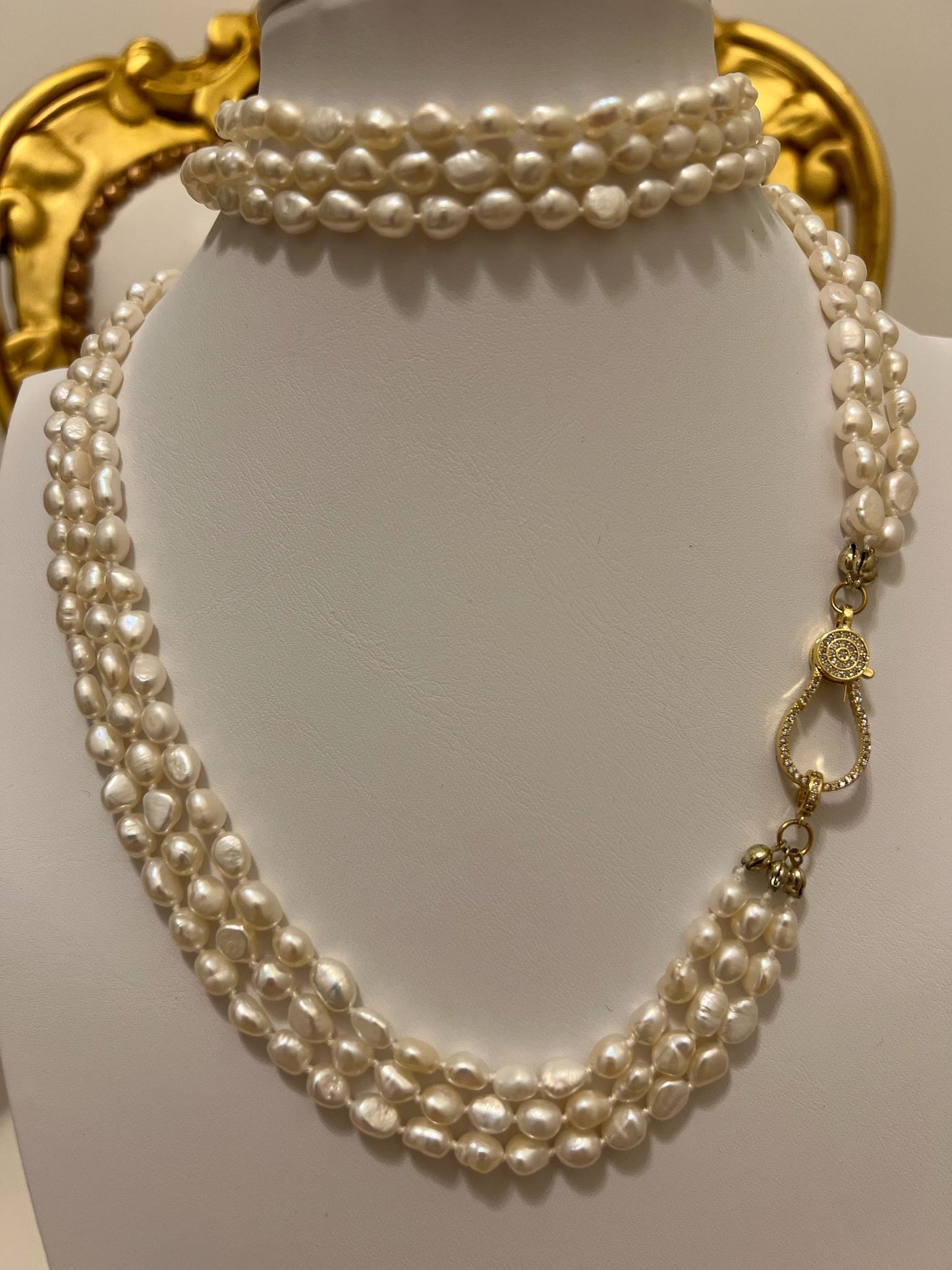 Collana lunga perle di fiume