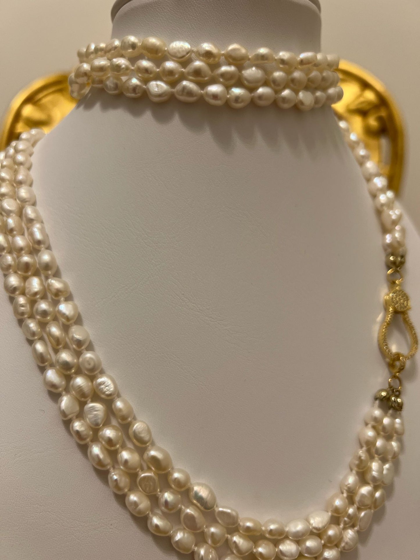 Collana lunga perle di fiume