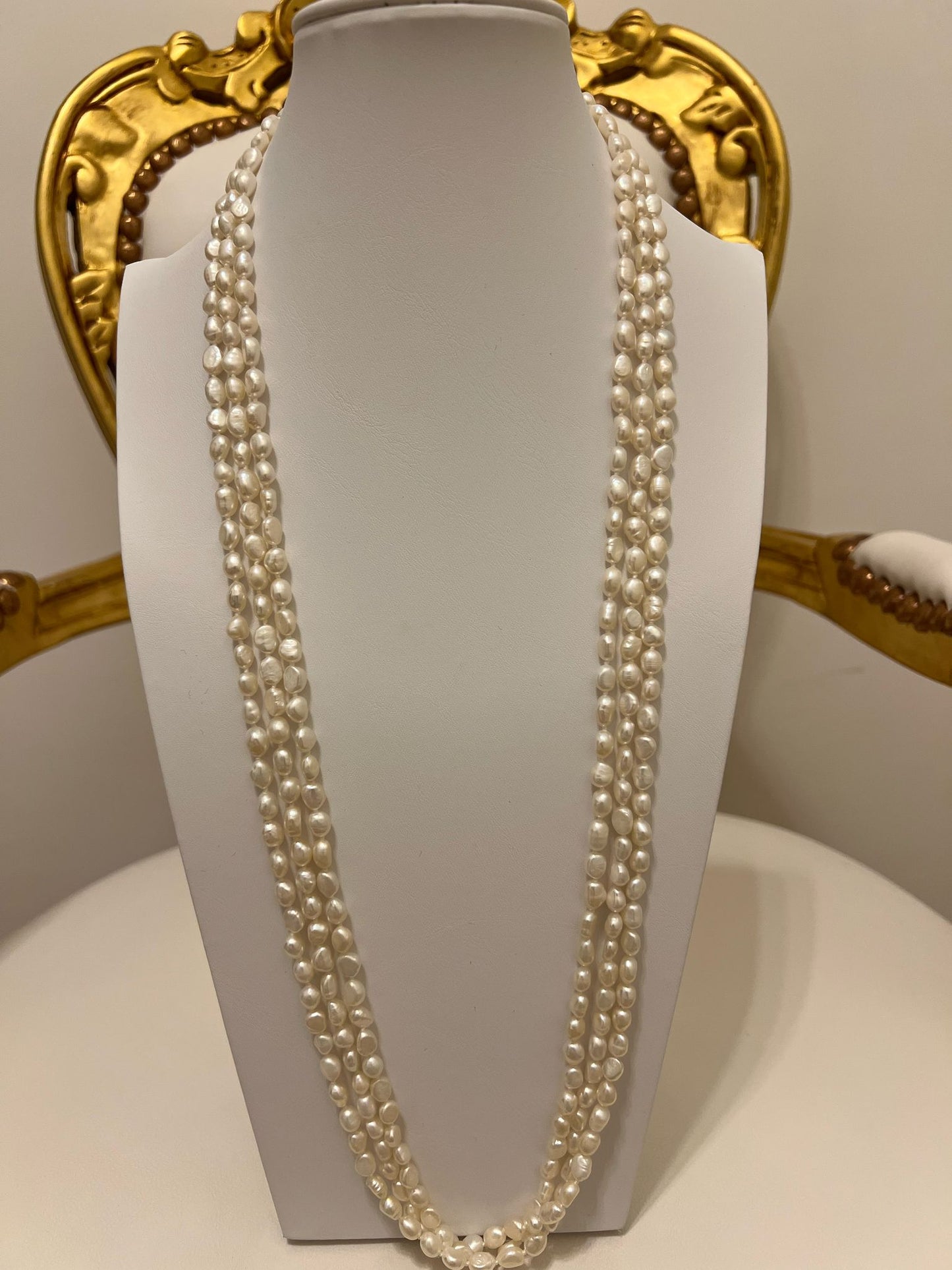 Collana lunga perle di fiume